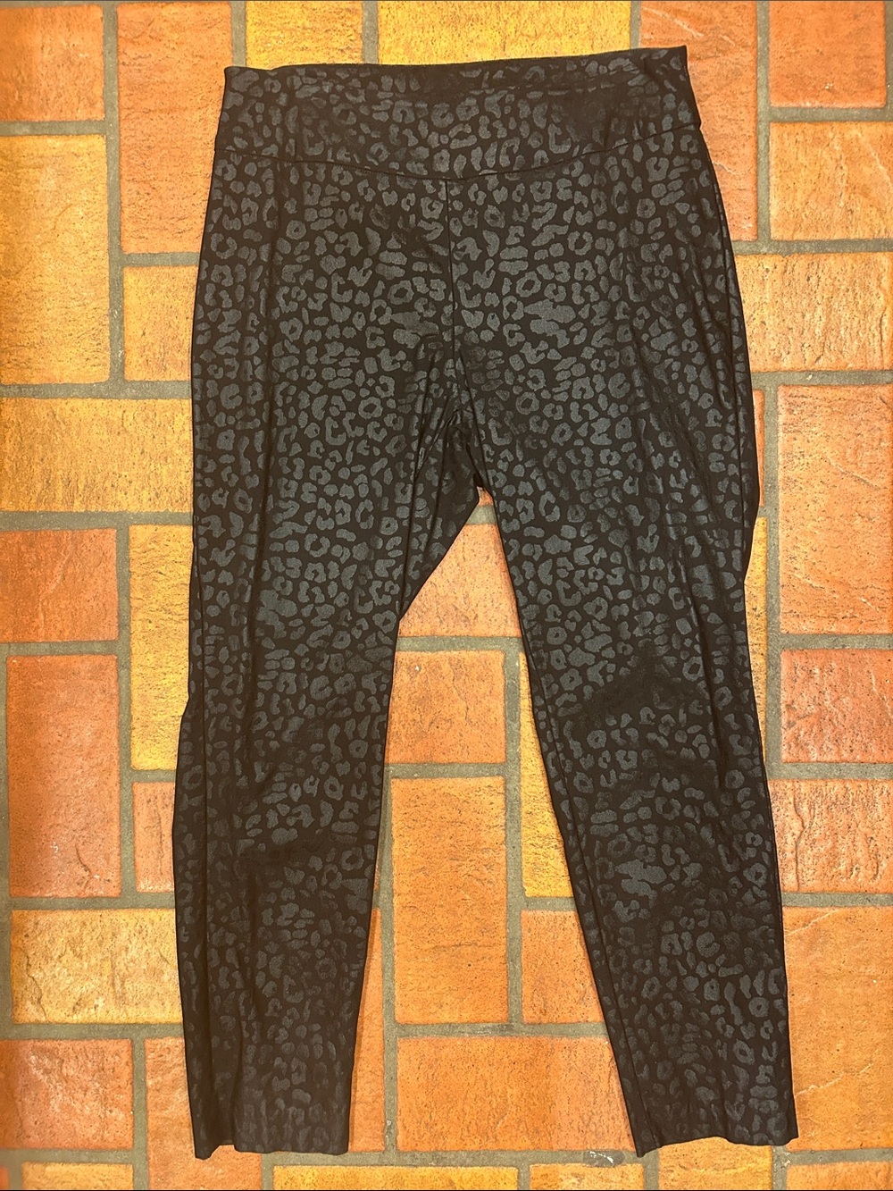 Women’s Black Leopard Print Dress Pants